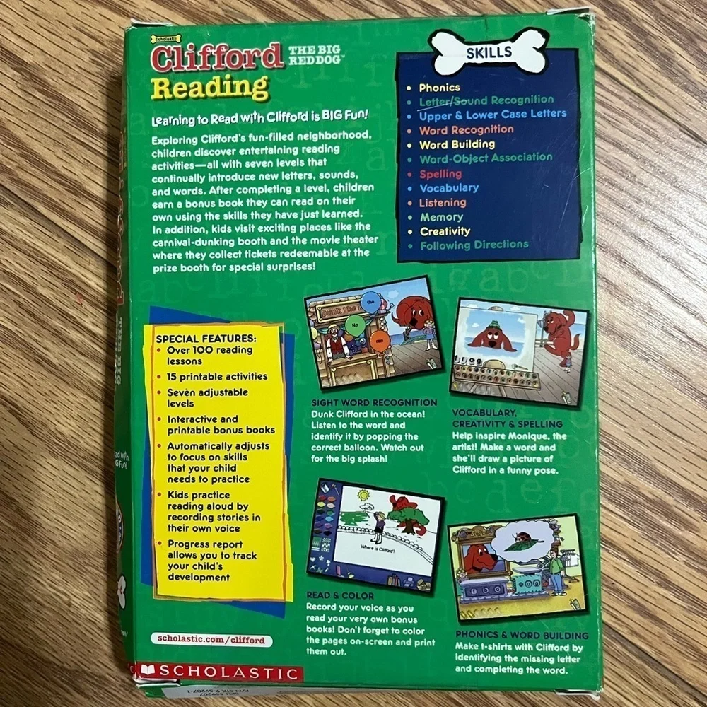 NEW Clifford Reading PC Game 2000